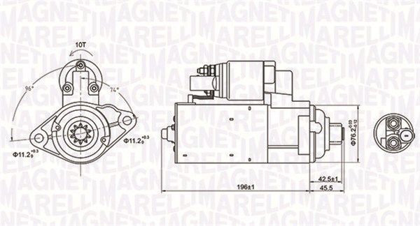 MAGNETI MARELLI Käynnistinmoottori 063721286010